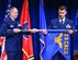 Col. Vincent Franklin, out-going 119th Cyberspace Operations Squadron Commander, and MSgt Eric Konupka, 119th First Sergeant, retire the 228th Combat Control Squadron guidon. The 228 CBCS was officially retired in a ceremony on Jan. 6, 2018, at McGhee Tyson Air National Guard Base. (U.S. Air National Guard photo by TSgt Daniel Gagnon.)