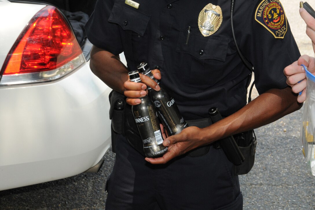 civilian police officer, vehicle search, alcohol