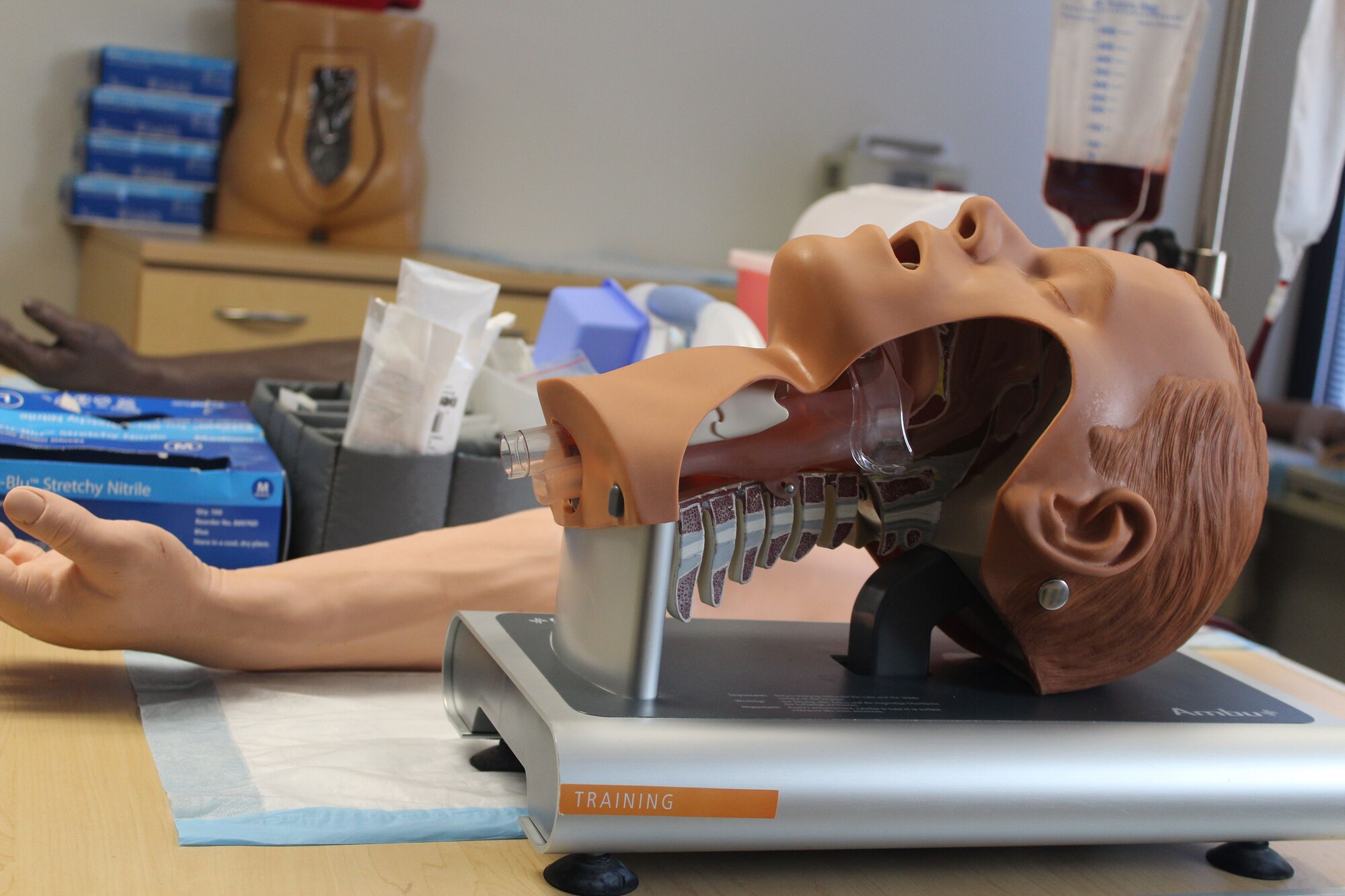 The 88th Medical Group simulation center offers simulated training to an array of healthcare personnel such as physicians, nurses, and medical technicians to include paramedics, emergency medical technicians, and respiratory therapists.