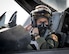 Capt. Zoe Kotnik, 55th Fighter Squadron pilot from Shaw Air Force Base, S.C., clips on her mask in her F-16 Fighting Falcon prior to a Combat Hammer sortie Nov. 2, 2017, at Eglin AFB, Fla.  A-10 Thunderbolt IIs, F-16s, F-22 Raptors and MQ-9 Reapers visited the base to participate in the 53rd Wing exercise. The 86th Fighter Weapons Squadron’s Combat Hammer is a weapons system evaluation program for air-to-ground munitions. (U.S. Air Force photo by Samuel King Jr.)