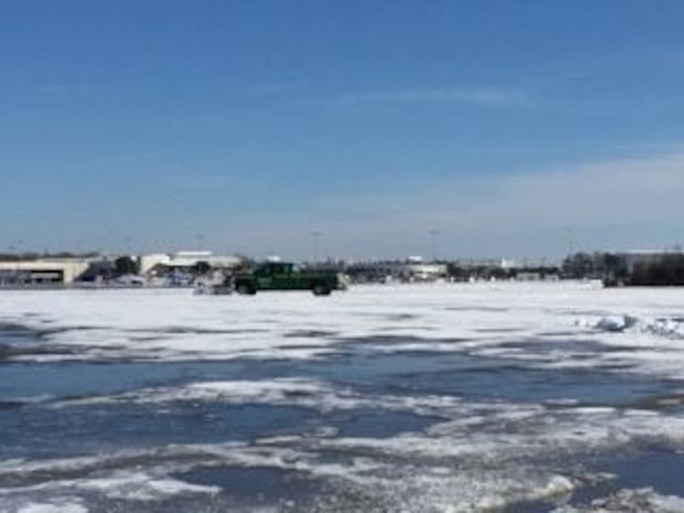Joint Base Charleston personnel working to clear the airfield's runways Jan. 5-6 after historic winter storm Grayson dumped up to 6 inches of snow on the installation Jan. 3, 2018. Base operations personnel anticipate opening Runway 03/21 by noon Jan. 6.