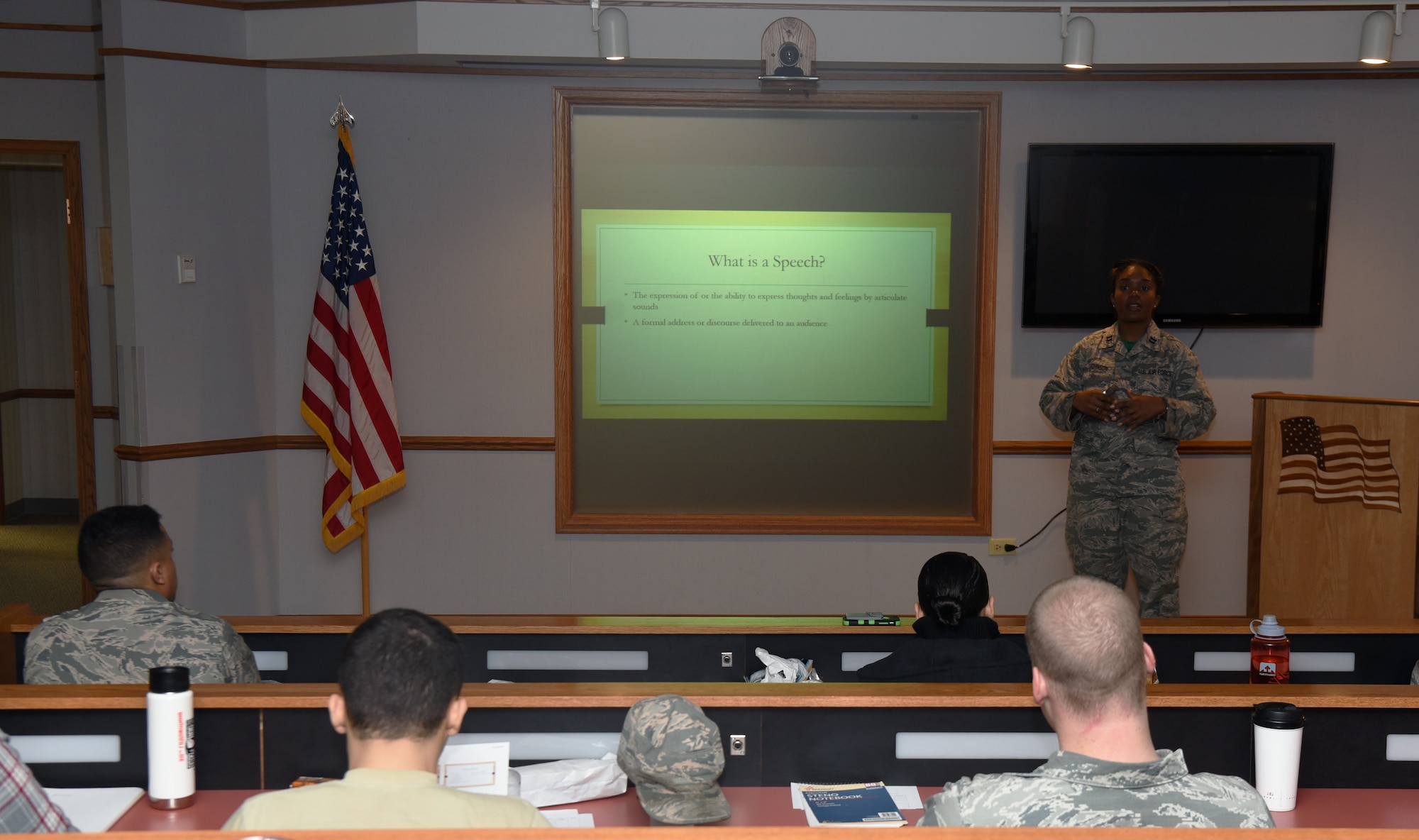 The 90th Missile Wing Company Grade Officers’ Council held a public speaking workshop Jan. 12, 2018 at F.E. Warren Air Force Base, Wyo.