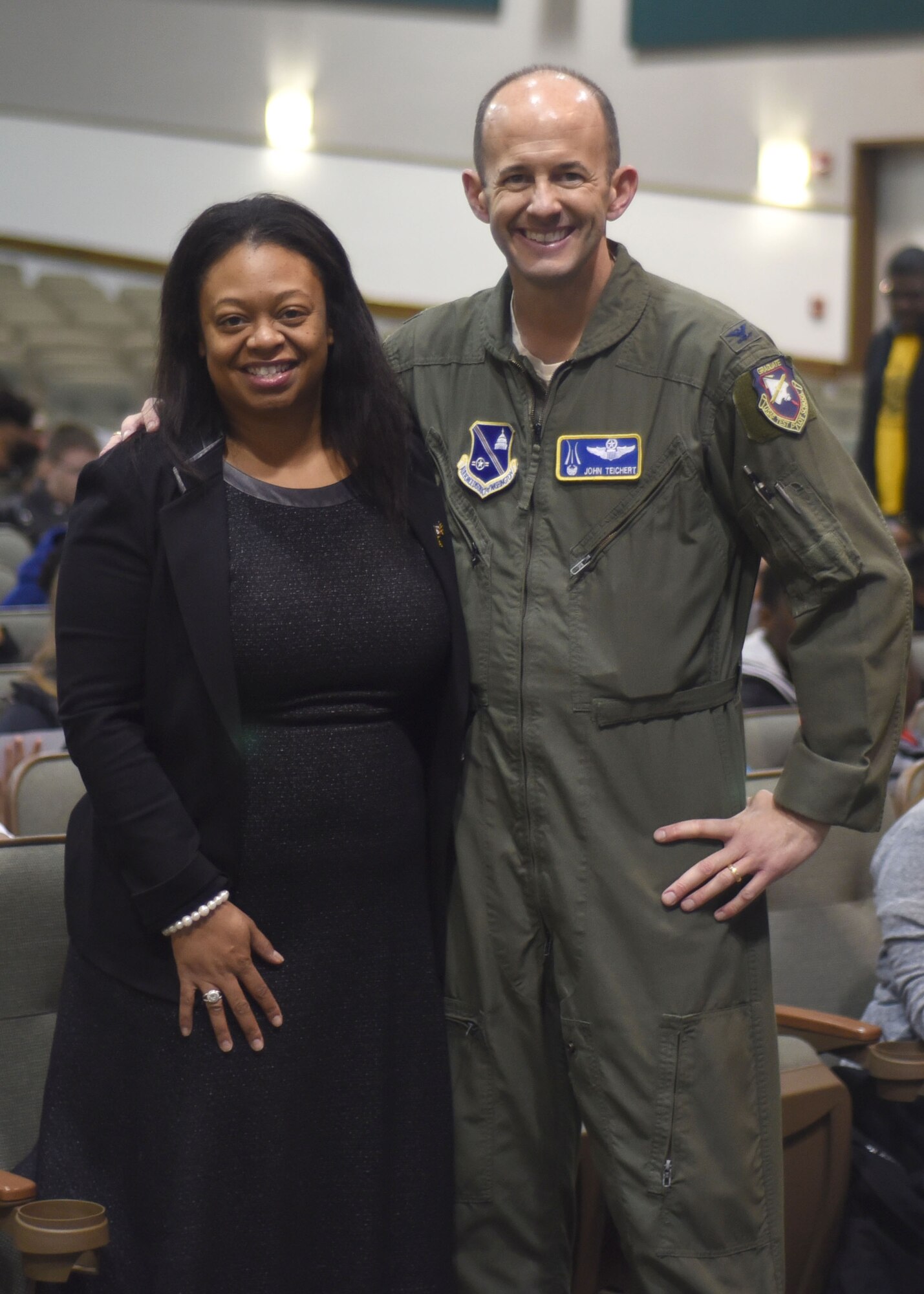 Col. Teichert and Congress Woman Toles