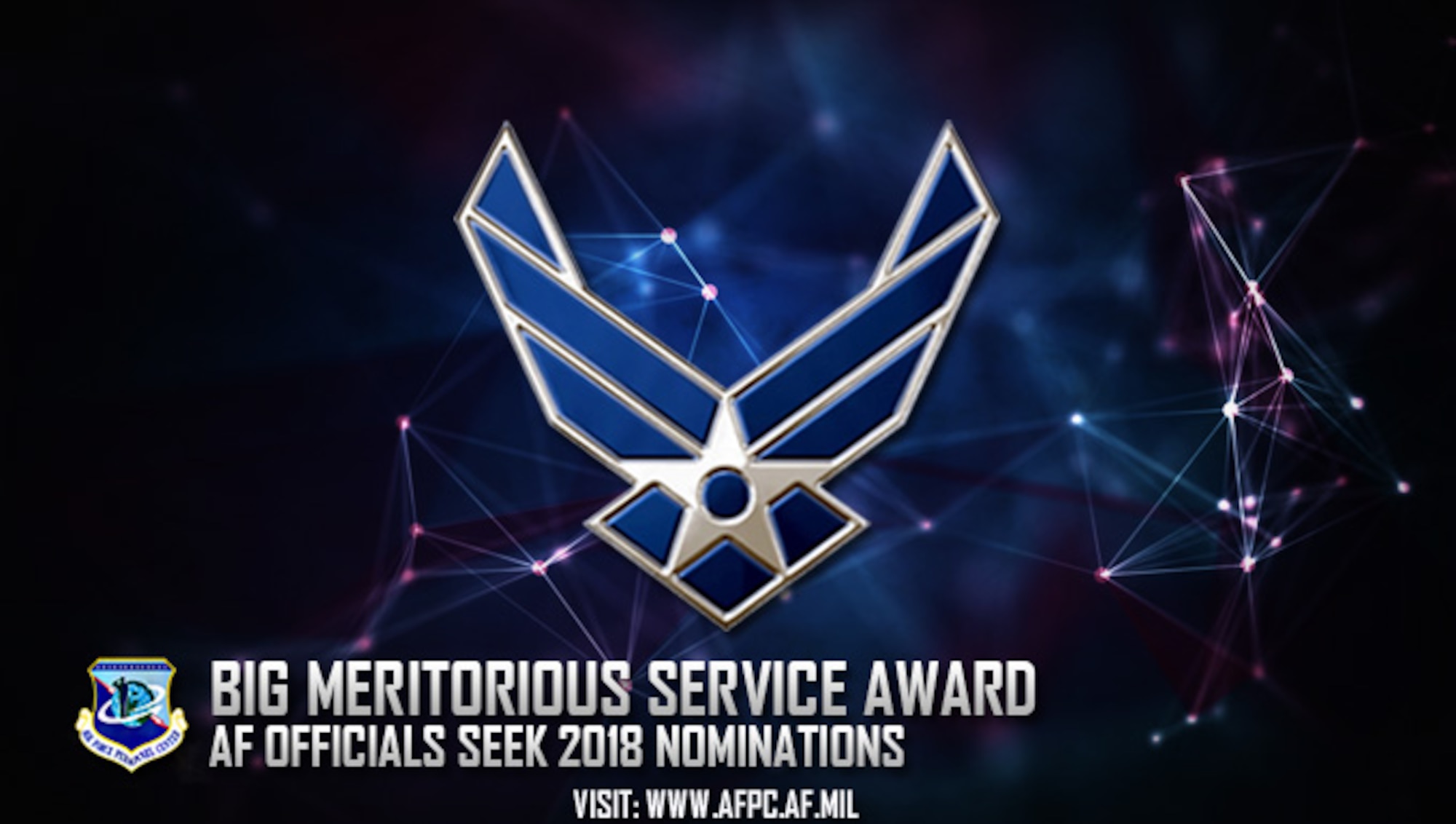 Air Force officials are currently accepting nominations for the 2018 National Blacks in Government Meritorious Service Award. Nominations are due to the Air Force’s Personnel Center by April 13. (U.S. Air Force graphic by Staff Sgt. Alexx Pons)