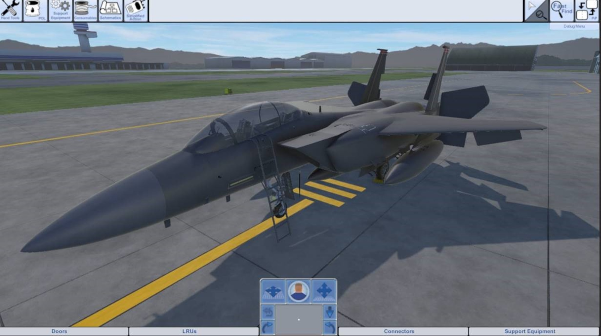 F-15E virtual environment