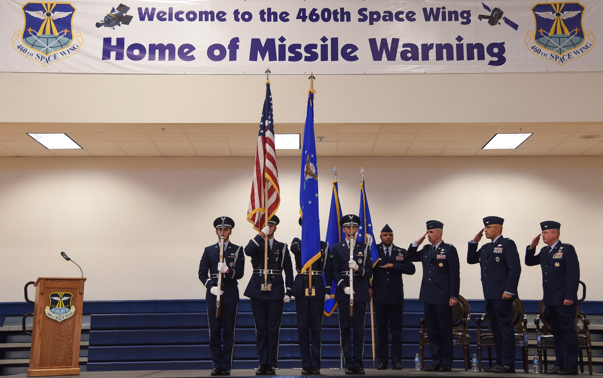 The ceremony is a military tradition that represents the formal transfer of authority and responsibility for a unit from one commanding officer to another. (U.S. Air Force photo by Airman 1st Class Holden S. Faul)