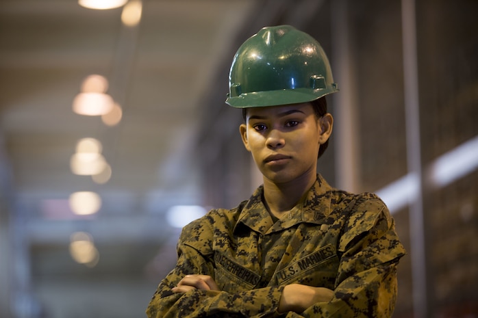 The Marine Corps Association and Foundation honored Cpl. Nelfi Tineoferreiras as its Marine of the Year 2017 Jan. 12, 2018, at the Butler Officer's Club, Camp Foster, Okinawa, Japan.  Tineoferreiras, the noncommissioned officer-in-charge of Receiving Section, Combat Logistics Regiment 35, 3rd Marine Logistics Group,  and native of the Dominican Republic was nominated to be the MCA&F Marine of the Year 2017 for her outstanding performance, some of which included her technical proficiency, dedication to her duties and demonstration of the Marine Corps' core values. (U.S. Marine Corps photo by Lance Cpl. Joshua Pinkney)