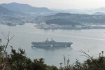 The amphibious assault ship USS Wasp (LHD 1) arrives at Fleet Activities Sasebo. Wasp, which has undergone significant upgrades to be able to land and launch the U.S. Marine Corp’s F-35B Join Strike Fighter, will replace USS Bonhomme Richard (LHD 6) as the forward-deployed amphibious assault ship in 7th Fleet.