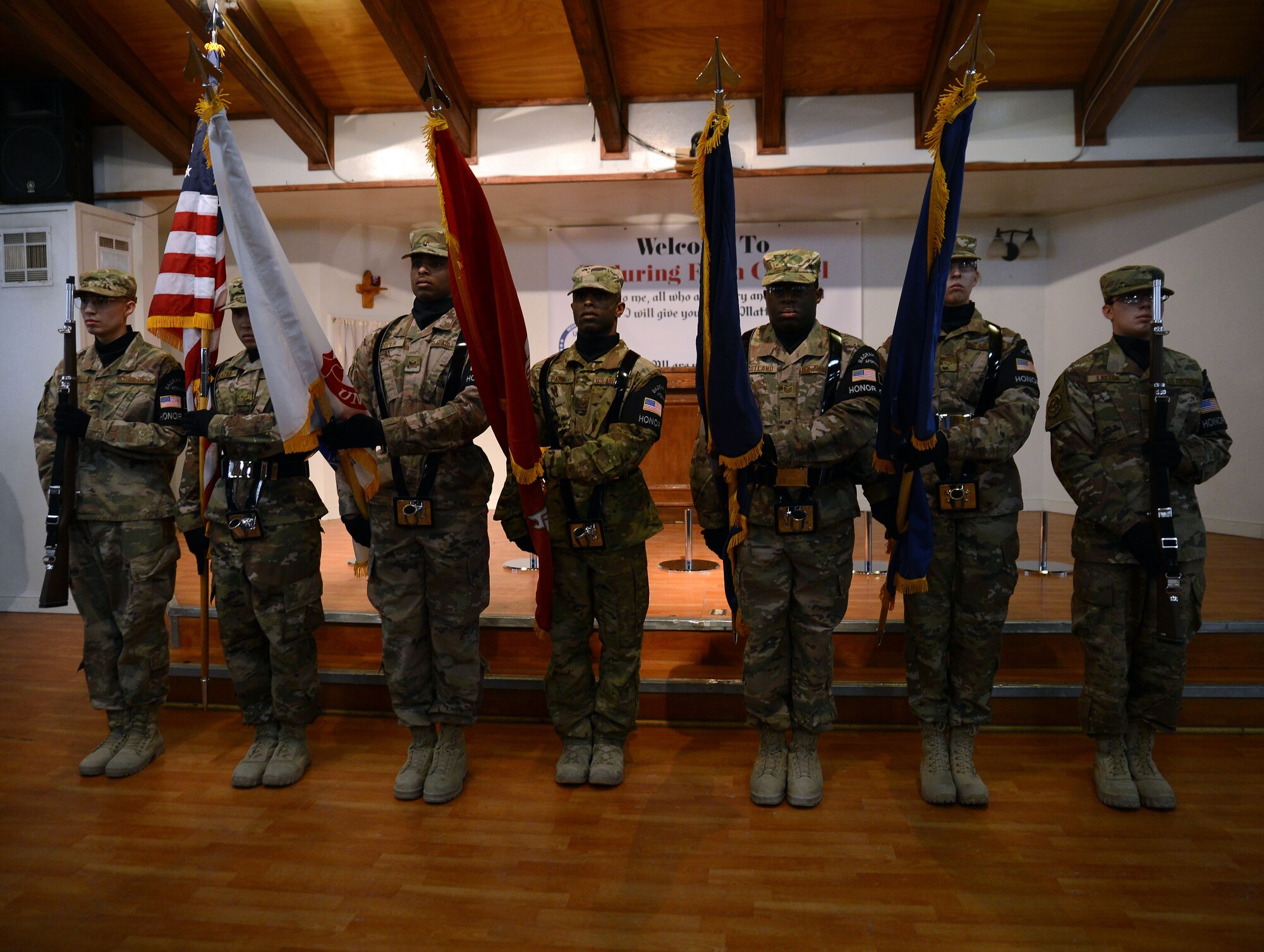 Members of Bagram Airfield gathered at the Enduring Faith to celebrate Martin Luther King Day Jan. 15, 2018 at Bagram Airfield, Afghanistan.