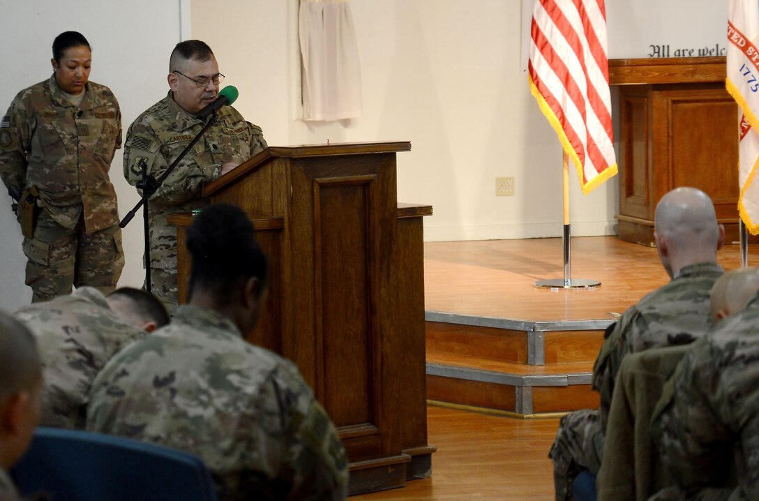 Members of Bagram Airfield gathered at the Enduring Faith to celebrate Martin Luther King Day Jan. 15, 2018 at Bagram Airfield, Afghanistan.