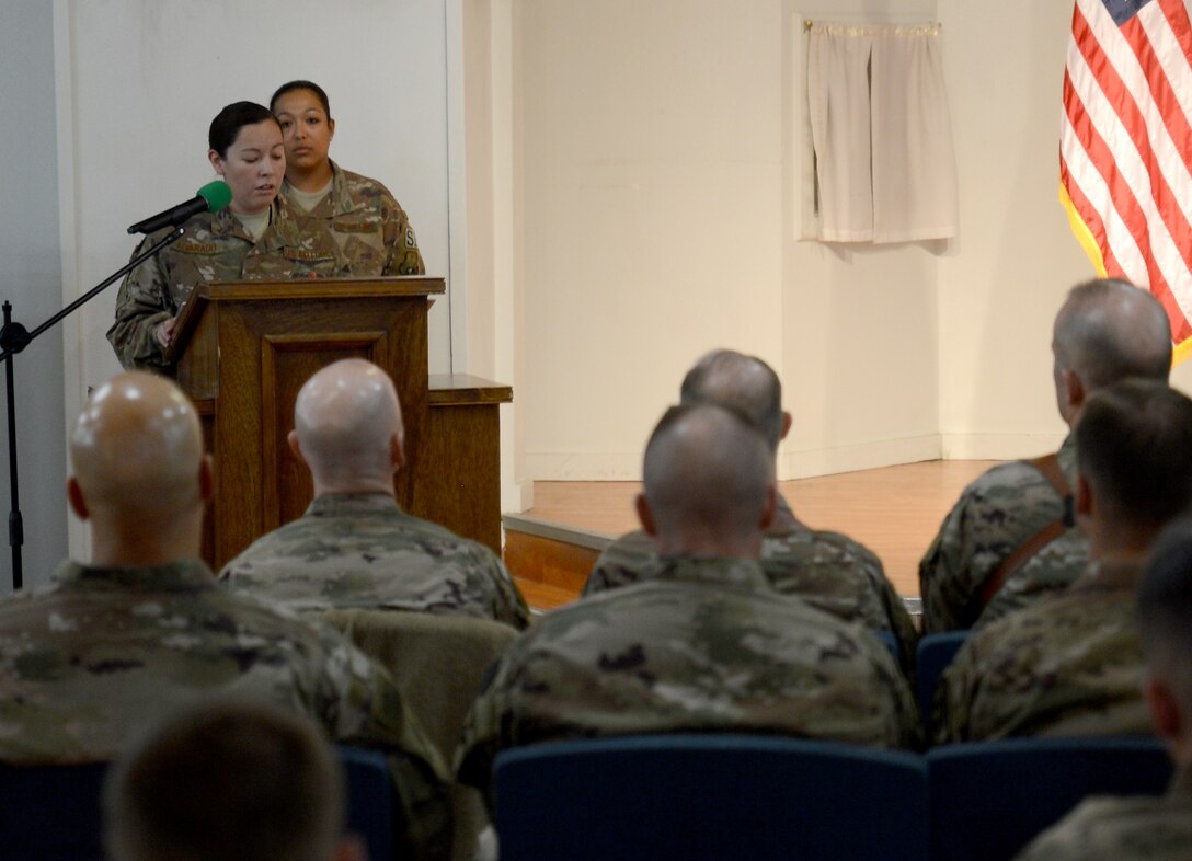 Members of Bagram Airfield gathered at the Enduring Faith to celebrate Martin Luther King Day Jan. 15, 2018 at Bagram Airfield, Afghanistan.