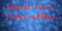Due to possible inclement weather, Huntsville Center's government  employees are authorized Liberal Leave or AtHoc Telework for Tuesday, Jan. 16. Employees must gain approval from their supervisor.