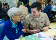 USS America visits adult day care