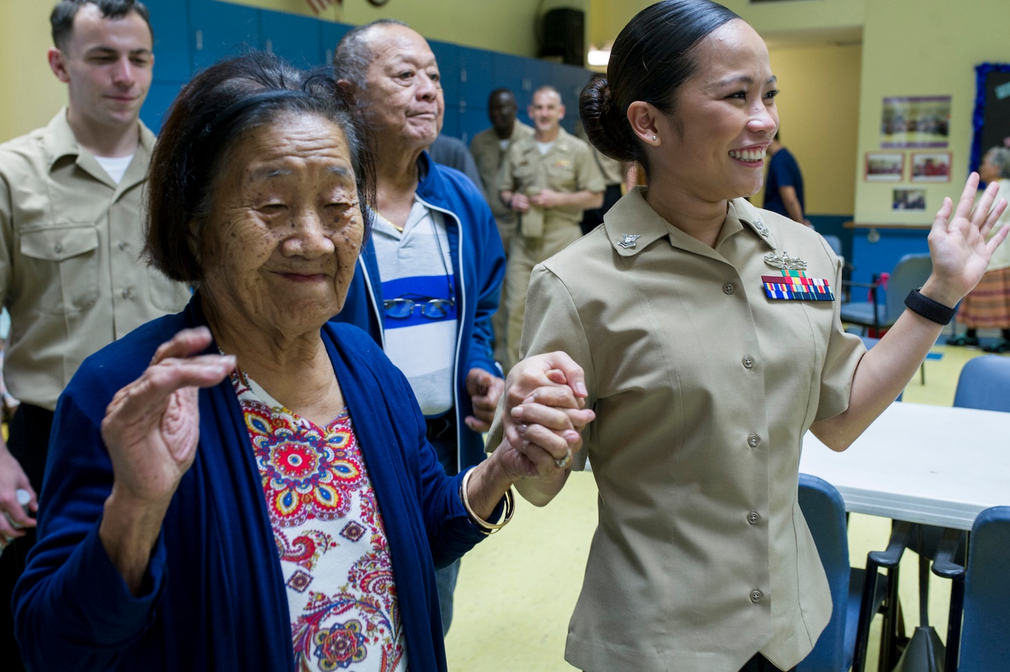 USS America visits adult day care