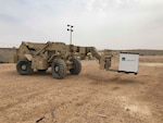 Task Force Spartan Soldiers work to palletize non-mission essential property across the Arabian Gulf and the Levant. The excess equipment and supplies will soon be sent to a retrograde sort yard for processing.