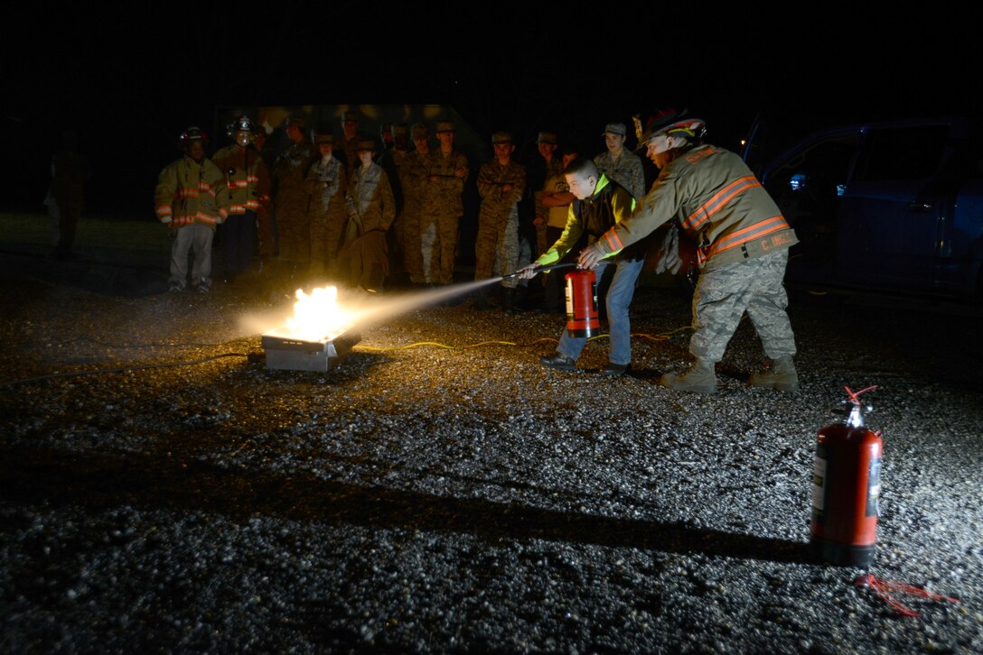 The Shaw Air Force Base fire department trains local organizations on fire safety and fire prevention techniques.