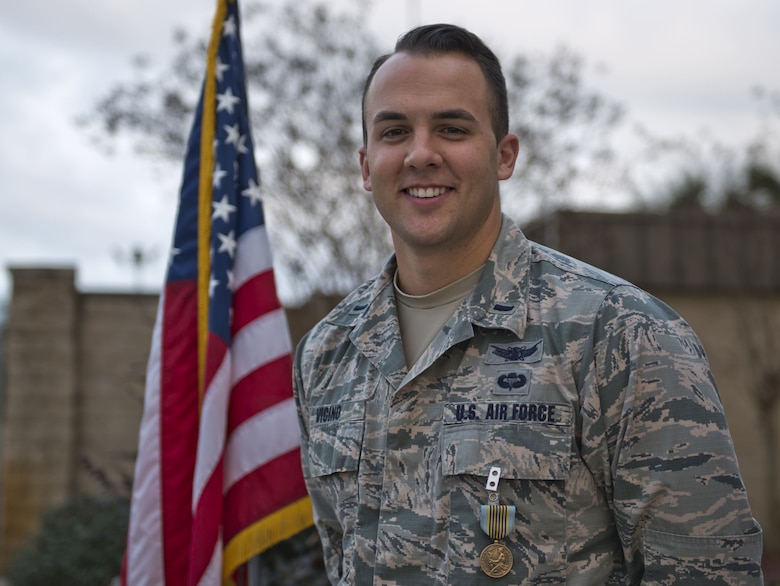 Airman receives Airman's Medal for heroic actions.