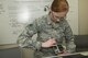 U.S. Air Force Senior Airman Selina Chavez, 20th Aerospace Medicine Squadron bioenvironmental journeyman, prepares an ADM-300 multi-functional survey meter for calibration at Shaw Air Force Base, S.C., Jan. 12, 2018.