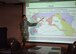 U.S. Air Force Airman 1st Class Jake Cravens, 325th Operations Support Squadron intel operations analyst, briefs fellow analysts during an unclassified briefing at Tyndall Air Force Base, Fla., Oct. 25, 2017. Intel operations analysts are charged with being the eyes and ears of the Air Force. They receive, analyze, and turn raw data into intelligence that can then be used for a variety of purposes. (U.S. Air Force photo by Airman 1st Class Isaiah J. Soliz/Released)
