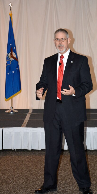 Dr. David Walker served as guest speaker for the 65th Annual Materials and Manufacturing Directorate Awards Luncheon. Walker currently serves as Director of Technology in the Office of Naval Research. He was honored to return for the event as he has ties to the Directorate in his former capacity as former AFRL Vice Commander and former Materials and Manufacturing Directorate Director.