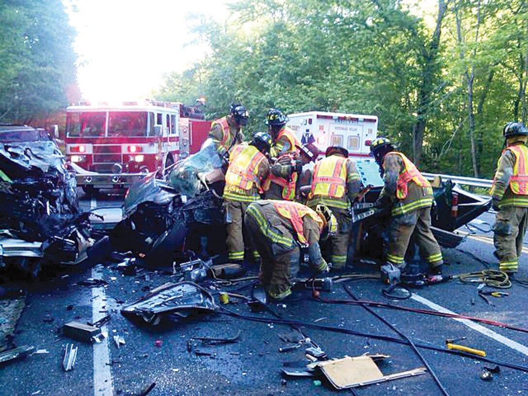 Quantico Fire and Emergency Services aided Stafford County Falmouth Fire Department Company 1, along Jefferson Davis Highway in the Potomac Hills Section after a motor vehicle collision seven years ago.