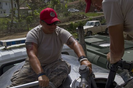 Filling water truck