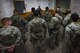 Members of the 4th Security Forces Squadron conduct an intelligence brief prior to setting out for their positions during exercise Thunderdome 18-01, Jan. 11, 2018, at Seymour Johnson Air Force Base, North Carolina. The exercise tested the squadron’s ability to defend the base from a myriad of simulated attacks and react to different scenarios that they could come across in a deployed environment. (U.S. Air Force photo by Staff Sgt. Brittain Crolley)