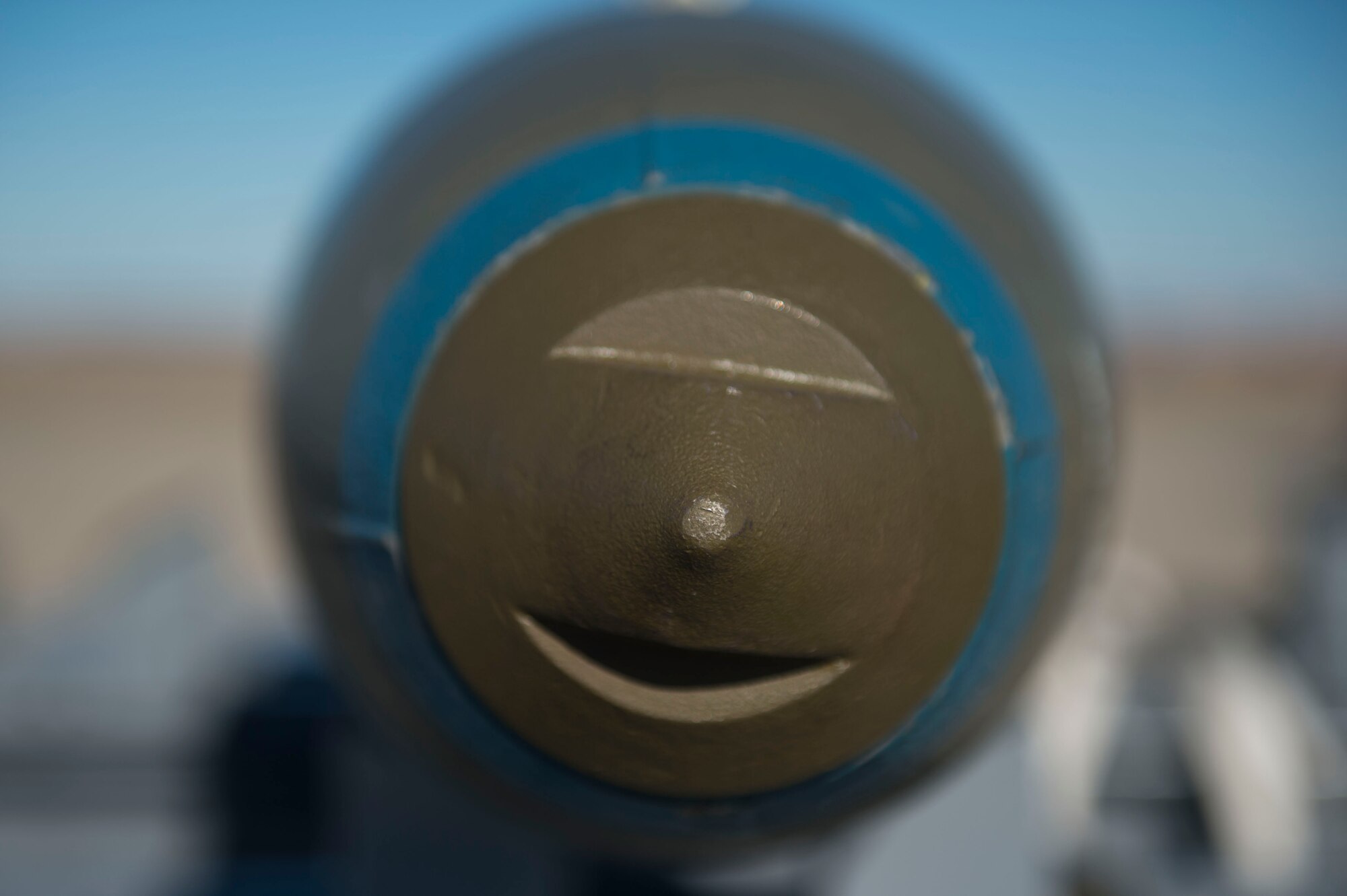 An AIM-9X missile is prepared to be transported and loaded into a U.S. Air Force F-22 Raptor during the 4th Quarter Weapons Load Competition at Joint Base Langley-Eustis, Va., Jan. 2, 2018. Each weapons load crew was graded by weapons standardization members during the competition. (U.S. Air Force photo by Senior Airman Derek Seifert)