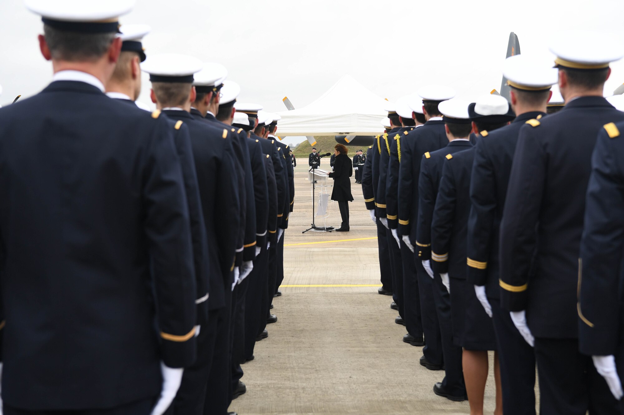 Lt. Gen. Richard Clark attended the inaugural C-130J Super Hercules ceremony in which France celebrated the acceptance of the first of four J-model aircraft.