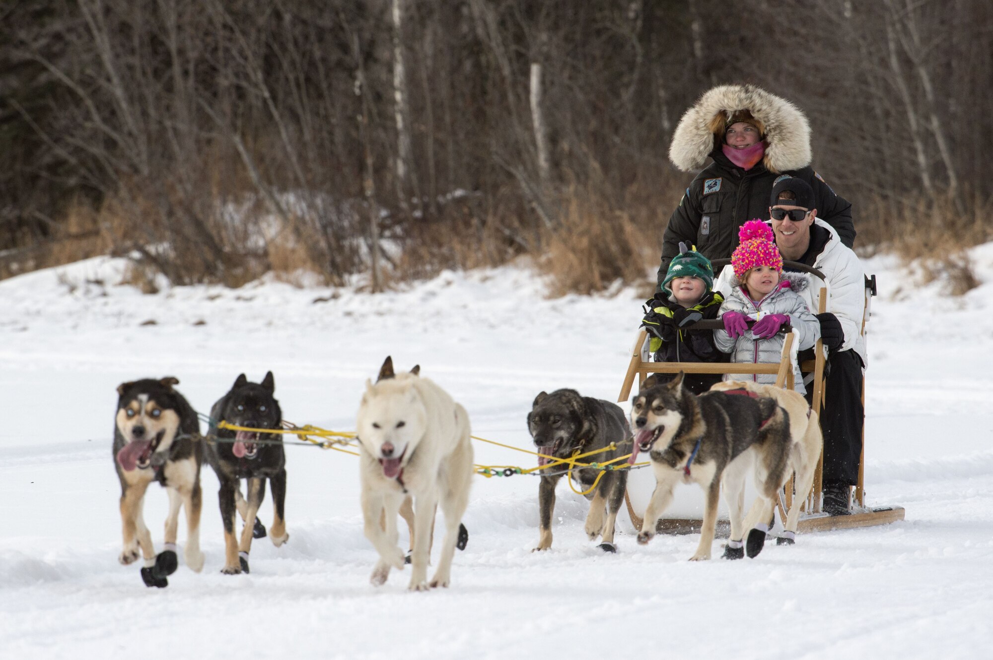 Sled rides at Hillberg Ski Area