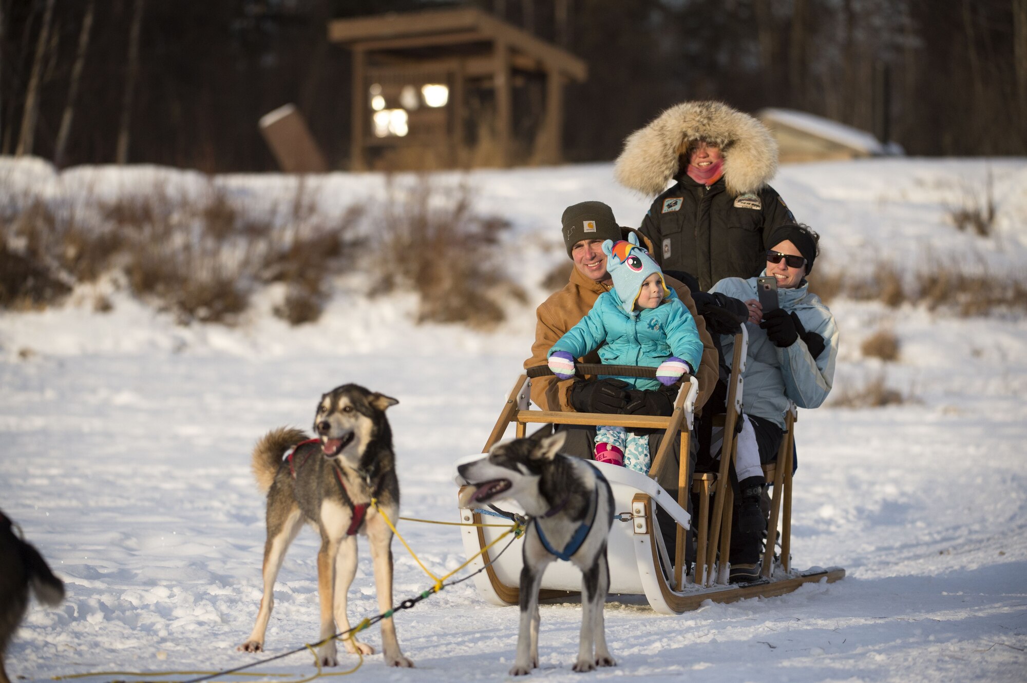 Sled rides at Hillberg Ski Area