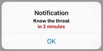 Illustration of alert notification.