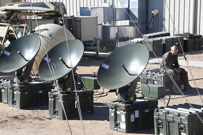 The medium terminals in the Very Small Aperture Terminal Family of Systems undergo interoperability evaluations at Marine Corps Tactical Systems Support Activity at Marine Corps Base Camp Pendleton, California. A Request for Information for a VSAT-medium replacement was released by Marine Corps Systems Command to industry in October 2017 to develop and deliver an updated, cost-effective, reliable solution.