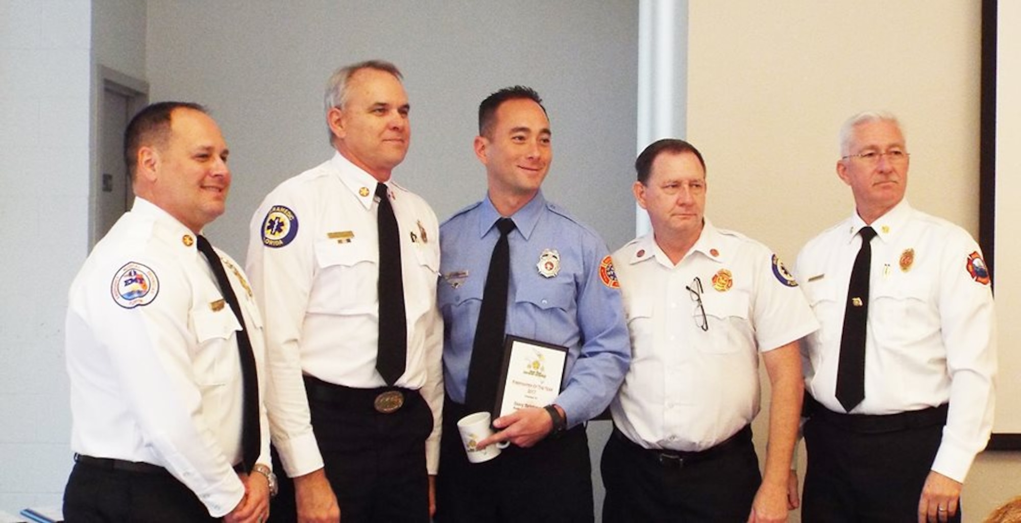 Citizen Airman Reservist Senior Airman Davey Brinkman, 920th Rescue Wing, Patrick Air Force Base, Florida, was selected as the 2017 Space Coast Fire Chief's Association's Firefighter of the Year.