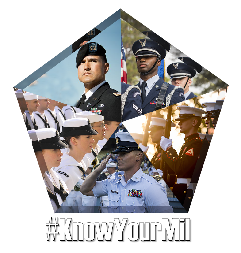 Graphic art of service members.