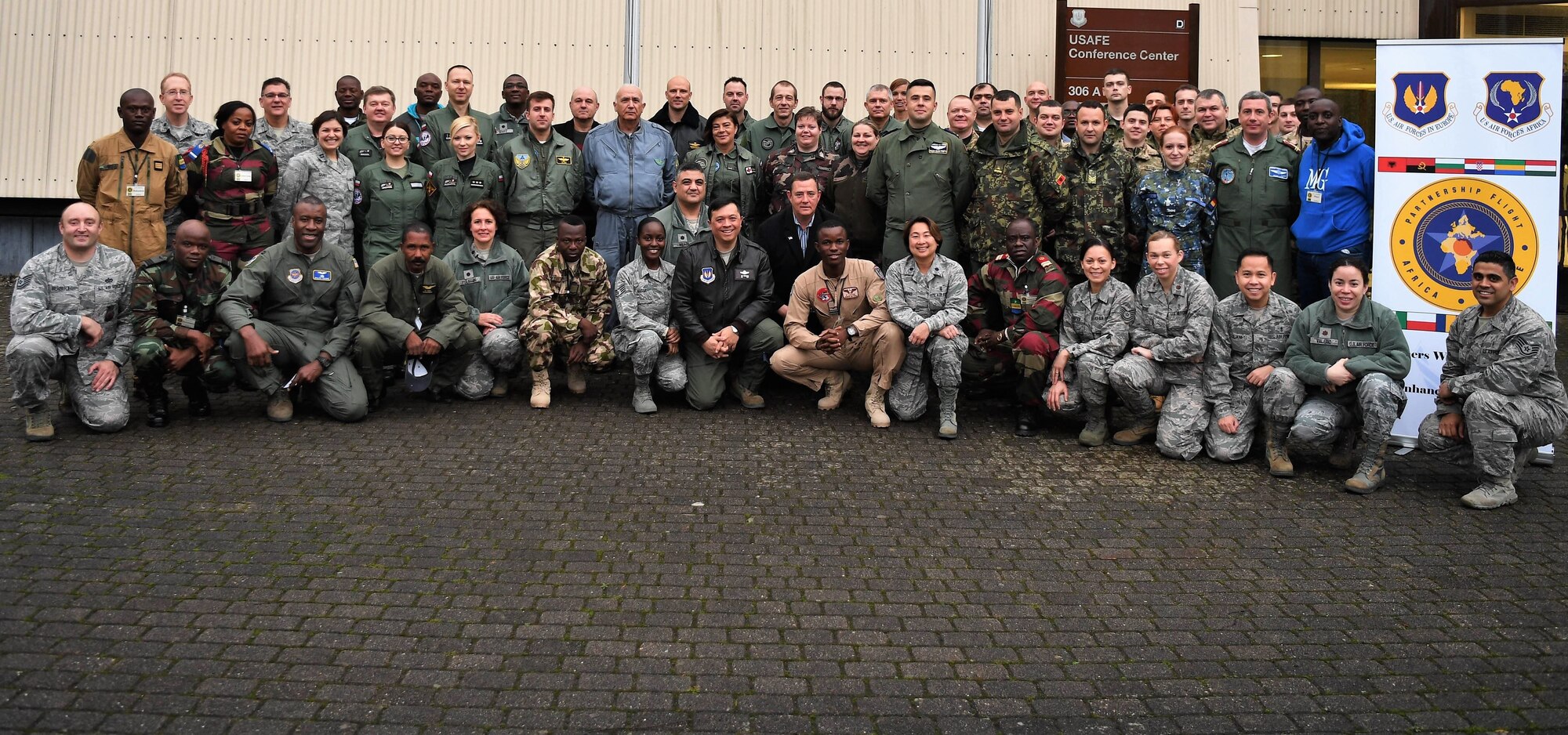 More than 50 representatives from 13 countries attended the first-ever U.S. Air Forces in Europe-Air Forces Africa Partnership Flight Symposium at Ramstein Air Base, Jan. 16, 2018. The symposium was created as a forum to share best practices and enhance cooperation between allied and partner nations. (U.S. Air Force photo by Tech. Sgt. Rachelle Coleman)