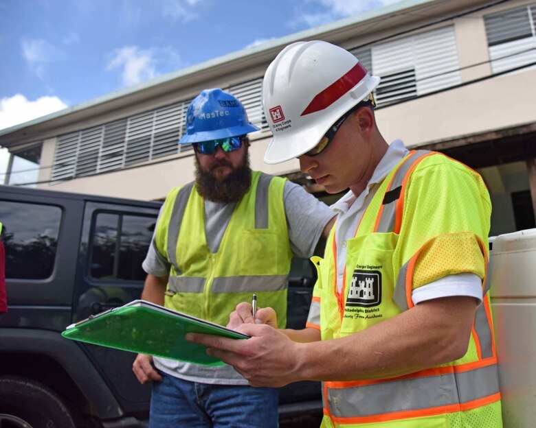 Chief of Safety Greg DiPuppo (right) deployed to Puerto Rico as part of the ongoing power restoration mission. DiPuppo and the task force safety team conducted an island-wide Traffic Control Zone Intervention to reduce the risk of traffic mishaps for electrical grid restoration teams working to restore power in Puerto Rico.