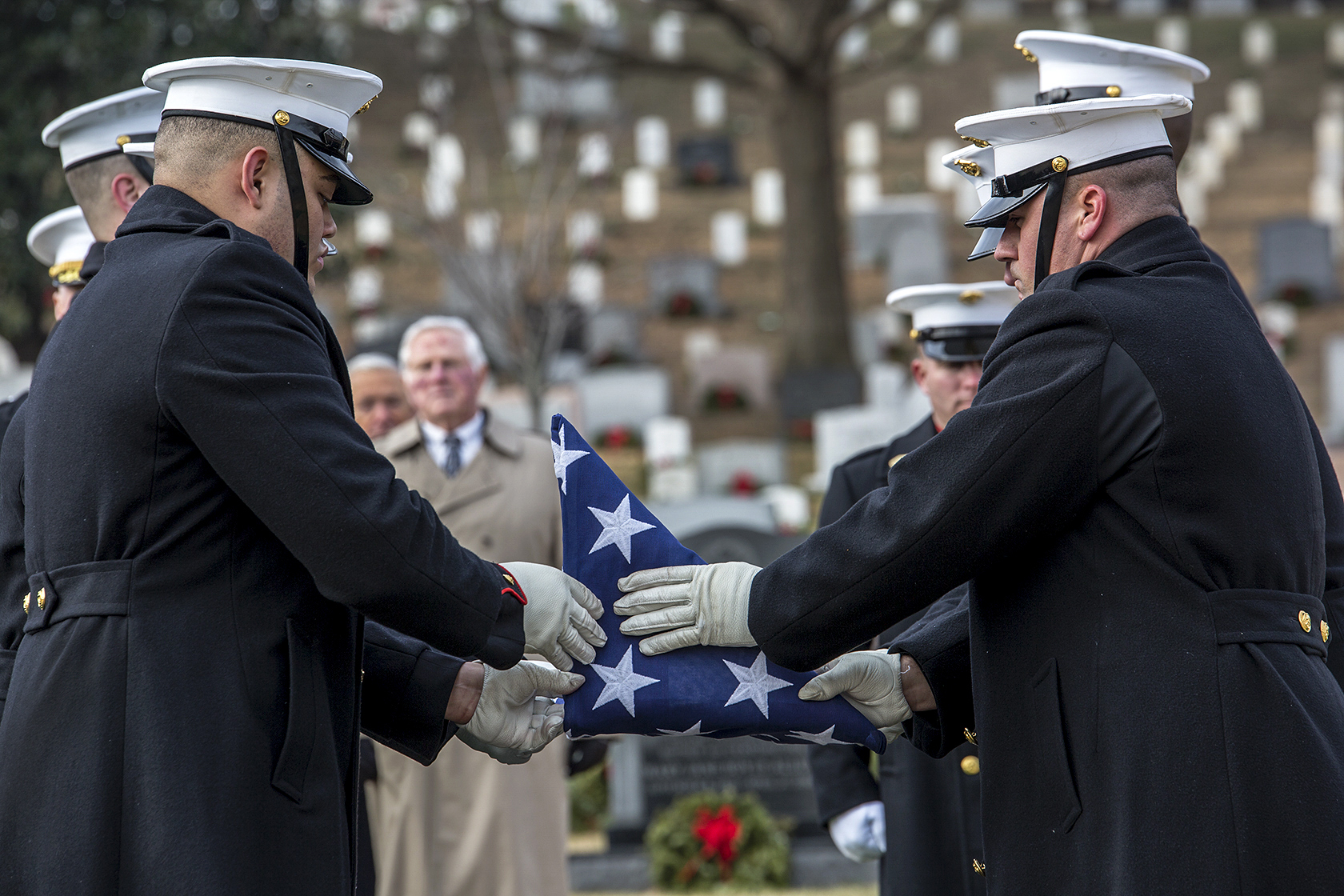 Military flag folding on sale