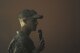 U. S. Air Force Brig. Gen. Derek France, 380th Air Expeditionary Wing commander, speaks before the Dr. Martin Luther King Jr. observance day memorial walk Jan. 15, 2018, Al Dhafra Air Base, United Arab Emirates. During his speech, France drew a parallel of the messages Dr. King gave throughout his lifetime and how they correspond to the values the Air Force instills in its Airmen to this day. (U. S. Air Force photo by Airman 1st Class D. Blake Browning)