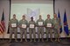 The 433rd Airlift Wing Senior NCO and NCO induction ceremony took place at the Robert D. Gaylor NCO Academy, Joint Base San Antonio-Lackland, Texas on Jan. 20, 2018.  Chief Master Sgt. Brian Pinsky (far right), 433rd Airlift Wing command chief, congratulates the former senior airmen during the recent Unit Training Assembly weekend. (U.S. Air Force photo by Tech Sgt. Carlos J. Treviño)