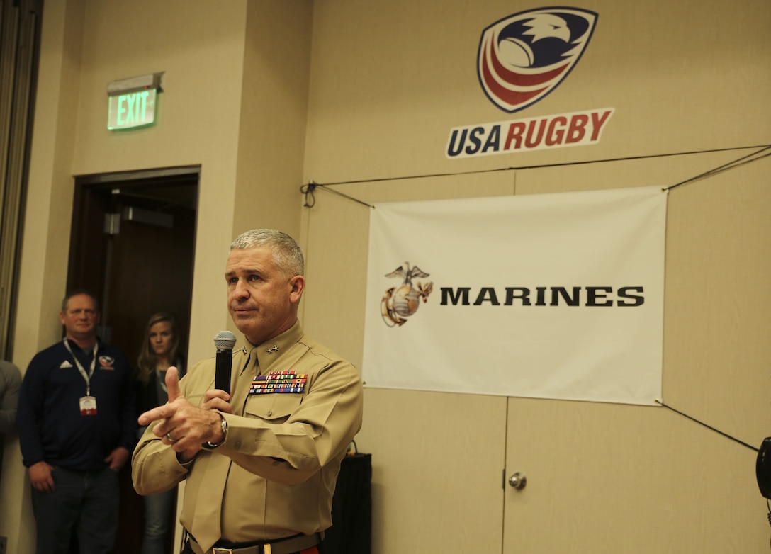 The Marine Corps partners with organizations that share its core values of honor, courage, and commitment. Rugby, which is well-known for instilling discipline, physical fitness, and mental toughness on its players, was a natural choice for the Marines. As an official partner of USAR, Marines will have the opportunities to attend several USAR events such as training and education seminars, college championships, and high school regional cup tournaments.
