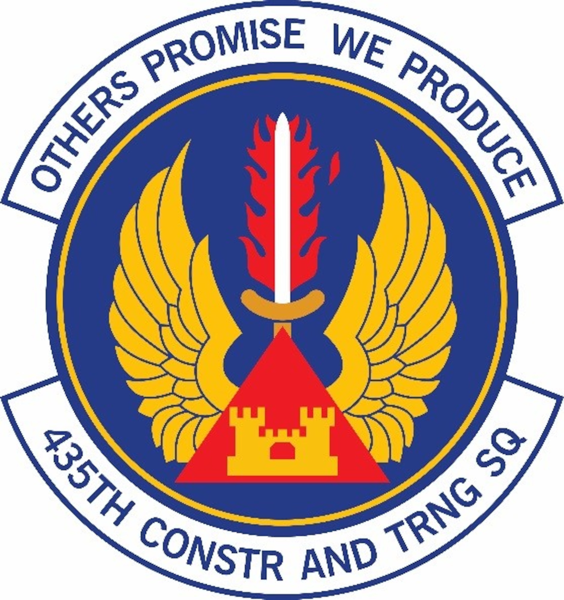 The 435th Construction and Training Squadron logo. (Courtesy graphic)