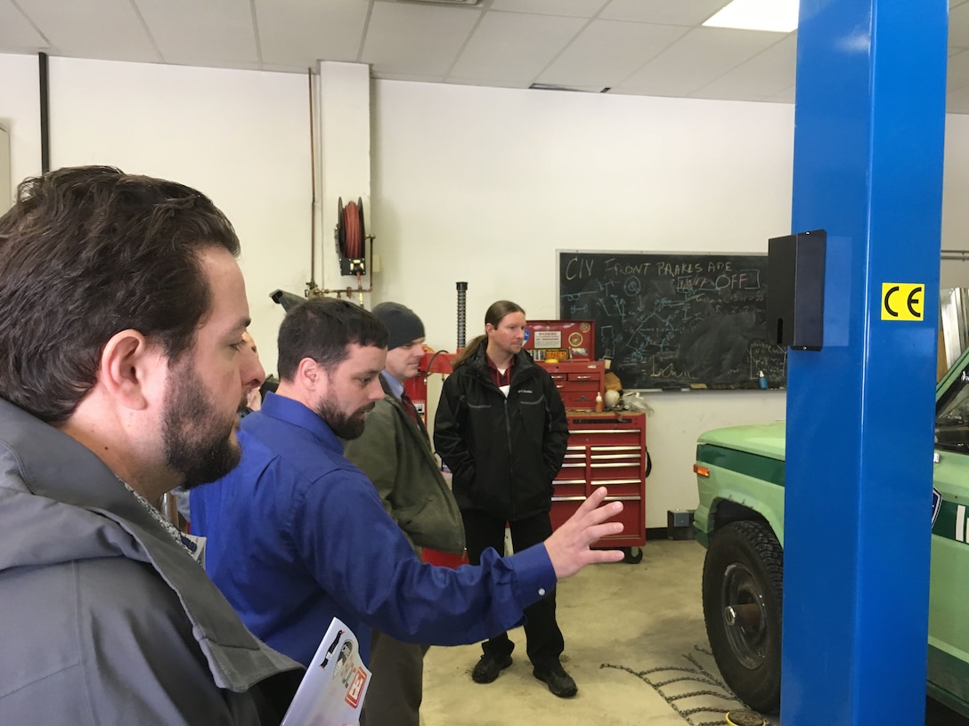 Cold Regions Lab researcher briefs instrumented vehicle