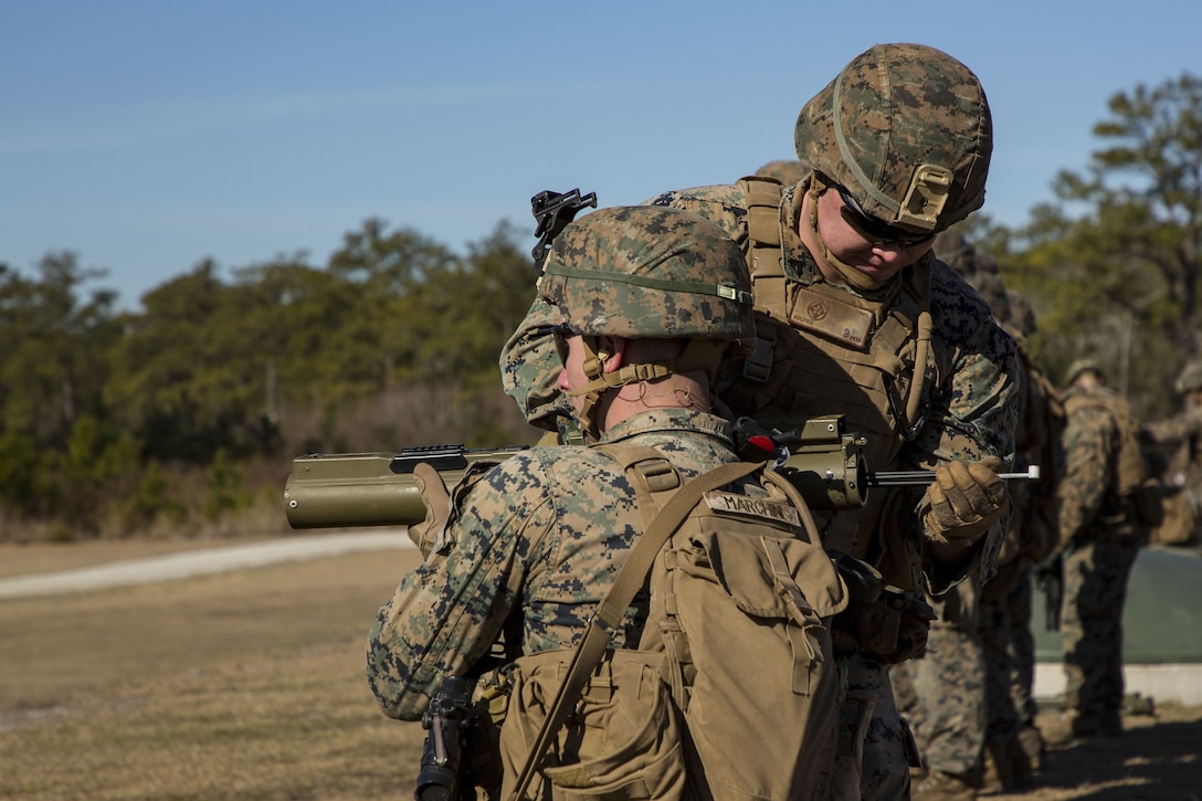Marines conducted live-fire ranges where they rehearsed rocket battle drills and fire team attacks.