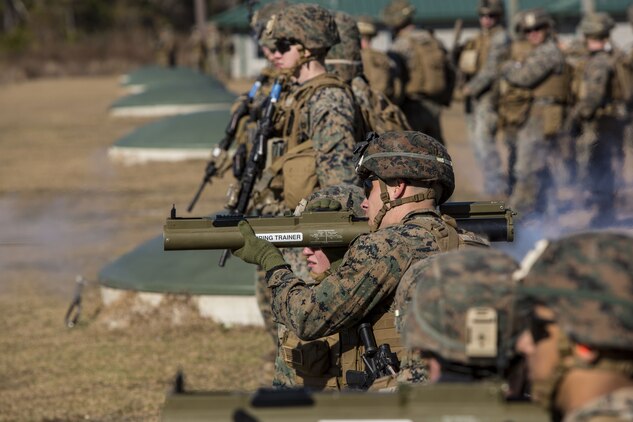 Marines conducted live-fire ranges where they rehearsed rocket battle drills and fire team attacks.