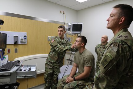 The Vice Chief of Staff of the Army Gen. Daniel B. Allyn observed a demonstration of virtual health between Blanchfield Army Community Hospital, Fort Campbell, Ky. and Dwight Eisenhower Army Medical Center, at Fort Gordon, Ga., May 26, 2017, when visiting Fort Campbell.