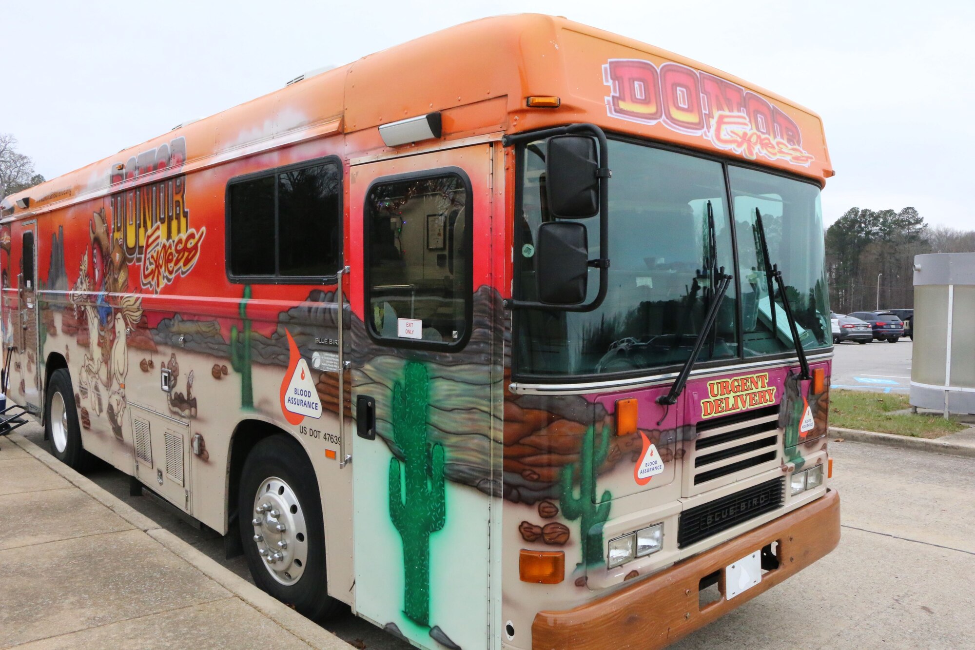 The Blood Assurance bloodmobile awaits donors outside the Administration & Engineering Building. Blood drives across Arnold Air Force Base are set to increase in 2018. (U.S. Air Force photo/Brad Hicks)