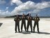Col. John R. Edwards, the 28th Bomb Wing Commander, stands with other B-1 Bomber aircrew members from the 37th Bomb Squadron at Anderson Air Force Base, Guam. Ellsworth deployed Airmen from the 37th BS to help with the Continuous Bomber Presence operation that is being conducted by the Air Force Pacific Command. (Courtesy photo)