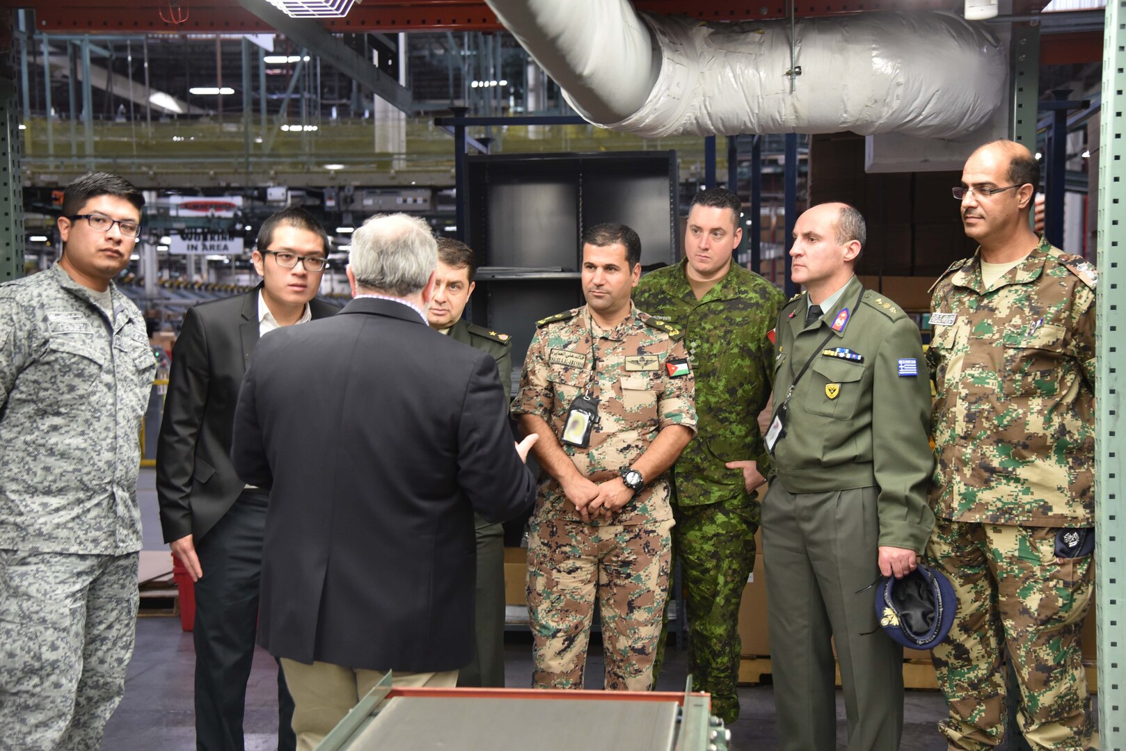 International Security Assistance Liaison Officers assigned to the U.S. Army Security Assistance Command tour DLA Distribution Susquehanna, Pennsylvania’s Eastern Distribution Center.