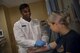 Senior Airman Andrew Soares, 23d Medical Support Squadron medical laboratory technician, draws blood from a simulated patient, Jan. 19, 2018, at Moody Air Force Base, Ga. The Biomedical Science Corps became the most diverse corps in the Air Force Medical Services when the Chief of Staff of the Air Force signed a special order on Jan. 28, 1965. (U.S. Air Force photo by Senior Airman Daniel Snider)